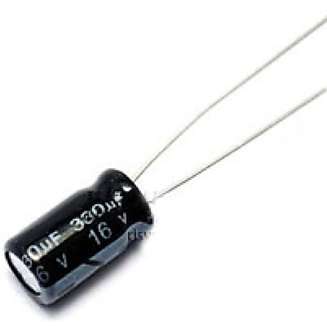 C Capacitor 330uF เลือกโวลต์ (V) ได้ ตัวเก็บประจุ อิเล็กโทรไลต์ คาปาซิเตอร์