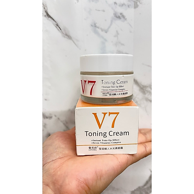 🔥สินค้าพร้อมส่ง💥Toning Cream  V7 ครีมบำรุงผิวครีมบำรุงผิวให้ความชุ่มชื้นปรับปรุงผิวทำให้ผิวเรียบเนียนกระจ่างใส50กรัม