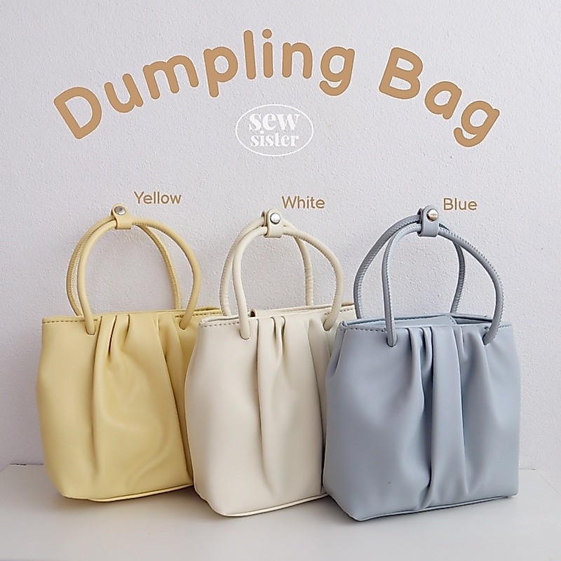 [พร้อมส่ง] Dumpling Bag กระเป๋าถือน้องเกี๊ยวใบเล็กน่ารัก (มีสายยาวด้านใน) น่ารักมากพร้อมส่ง 3 สี