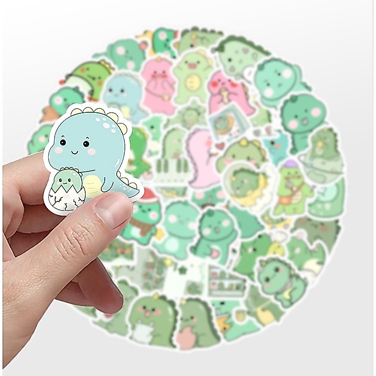 พร้อมส่ง!น่ารัก ไดโนเสาร์ น่ารัก dinosaur ไทแรนโนซอรัส การตั้งแคมป์ สติกเกอร์ ตกปล 50ชิ้น sticker