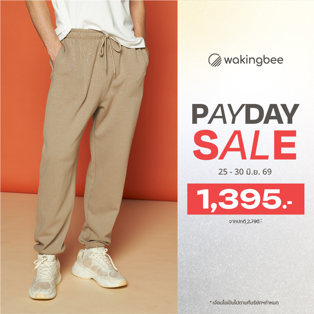 Wakingbee by Mark Kim Roamer Joggers (Smoke) กางเกงจ๊อกเกอร์ผู้ชาย ทรงหลวม ขาตรง ผ้าพรีเมี่ยม นุ่มพิเศษ แห้งไว กันยูวี