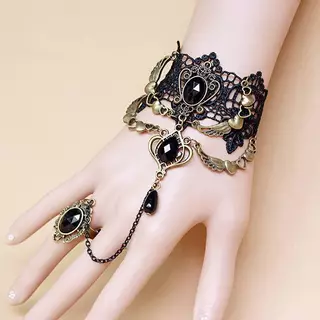 [Sep-t] Collares เซ็กซี่ Gothic Chokers คริสตัล Bla Lace Ne Choker Nelace Vintage Victorian ผู้หญิง Choer Steampunk