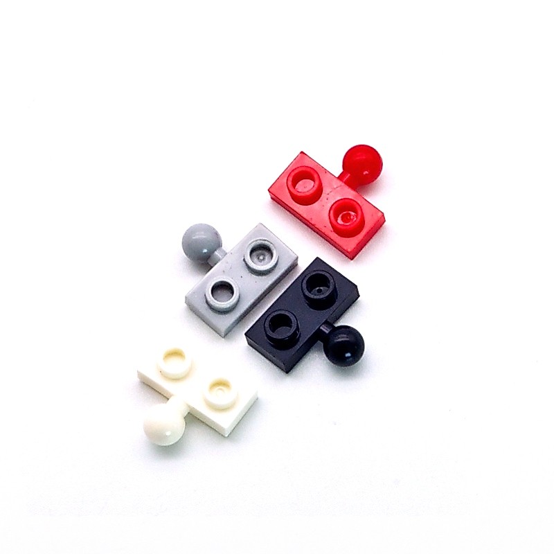 10pcs MOC อะไหล่ 14417 แผ่นดัดแปลง 1 x 2 พร้อม Tow Ball ด้านข้างอิฐที่เข้ากันได้ของเล่นเด็กของขวัญ DIY Building Blocks อนุภาค