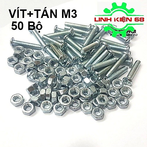 M3 SCREWS, M3 SCREWS + SCREWS หลายขนาดเสริม (ชุด 50 ชิ้น)