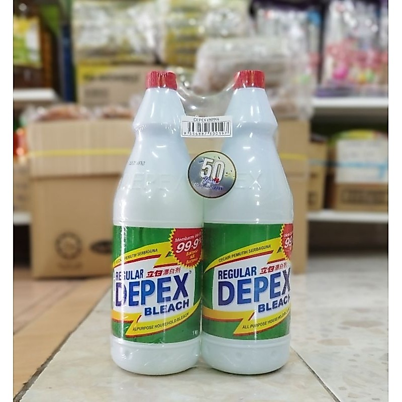 DEPEX BLEACH ไฮเตอร์มาเลย์ขนาด 1,000 มล. ขายแพ็คคู่ 2 ขวด สินค้าล็อตใหม่ ไฮเตอร์มาเลย์ของแท้