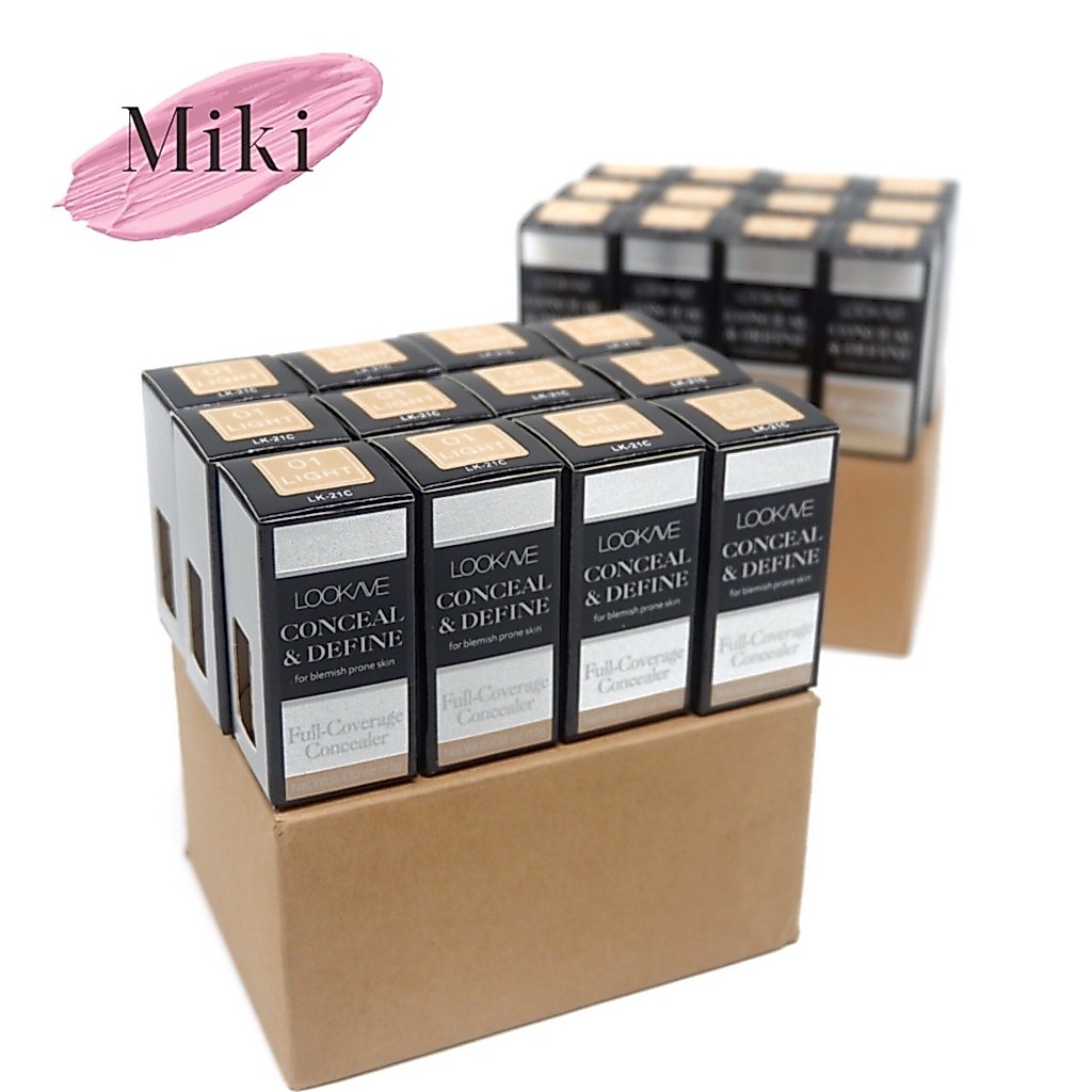 {12ขวด} LOOKME Conceal & Define Concealer ลิควิดคอนซีลเลอร์ เรียบเนียน ปกปิดผิวแนบสนิท no.LK21