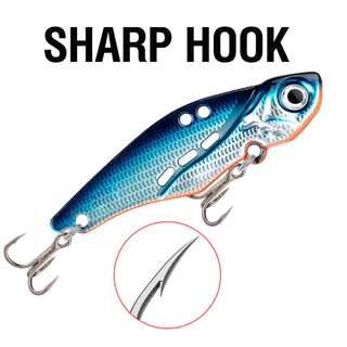 Sinking VIB โลหะตกปลา Lure 3g-20g เหยื่อ Hard ประดิษฐ์ 3D ตา Treble Hooks สําหรับ Snakehead นกยูงเบสน้ําจืดน้ําเค็ม Angling