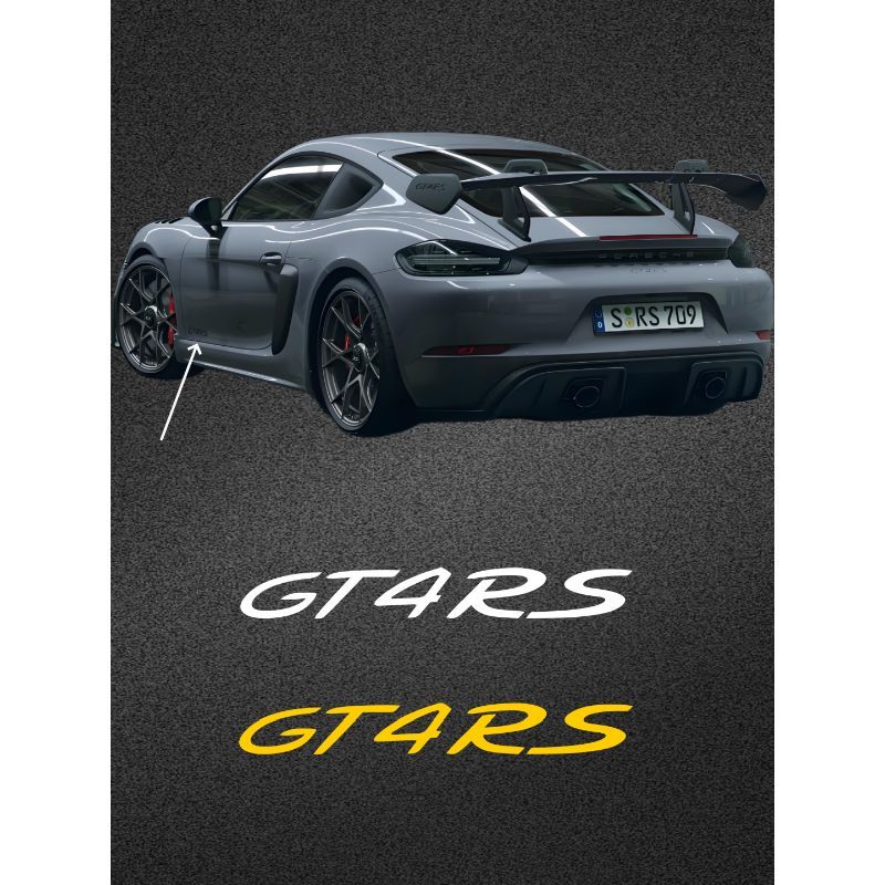 GT4RS letter stickers, 718, 918, Cayman rear decoration stickers