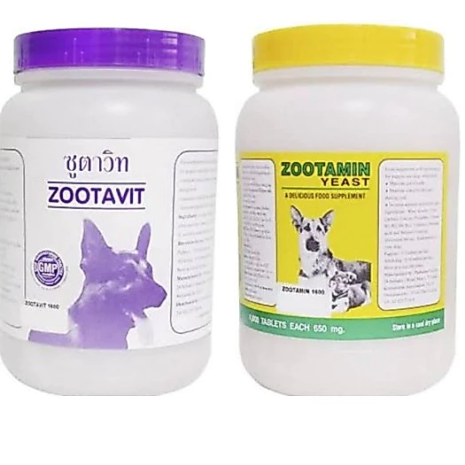 (แพ็คคู่) แคลเซียม zootavit+zootamin กระป๋องละ1600เม็ด ซูตาวิท ซูตามิน*โปรดอ่านรายละเอียดก่อนสั่งซื้อ