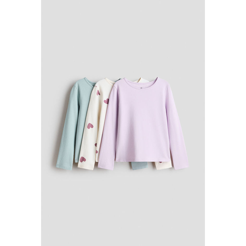 H&M(เอชแอนด์เอ็ม) เสื้อคอตตอน 3 ชิ้น เด็กหญิง 1343219_1