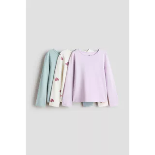 H&M(เอชแอนด์เอ็ม) เสื้อคอตตอน 3 ชิ้น เด็กหญิง 1343219_1