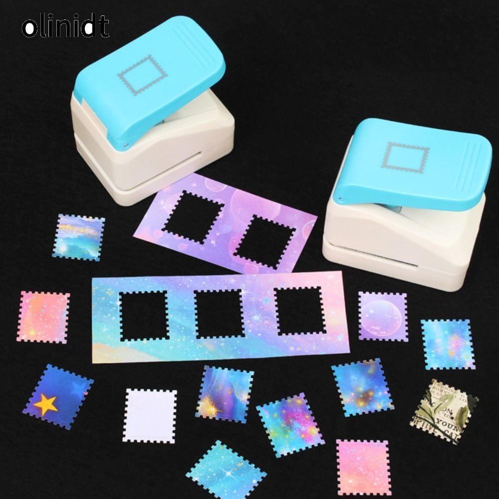 OLINIXT Stamp Border Punch, Embosser DIY Crafts Stamp ลายนูน| ทําด้วยมือประหยัดแรงงานแบบพกพาแสตมป์ฟั