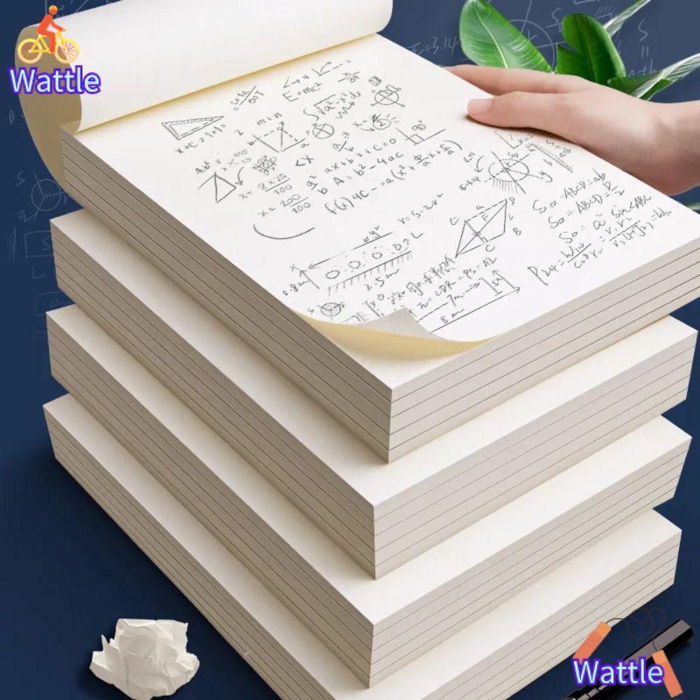 WATTLE กระดาษร่างเปล่า, กระดาษคํานวณป้องกันดวงตา A4/B5 Beige, กริดหนา/Blank 40/100 แผ่นเลขคณิตกระดาษศึกษาอุปกรณ์จิตรกรรม