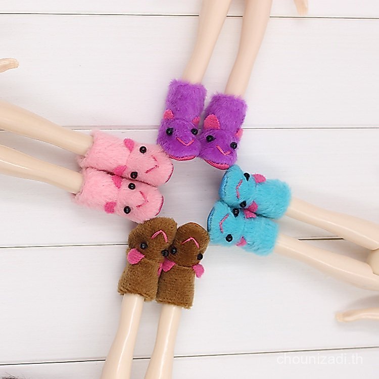 ICY DBS Medium Ragdoll รองเท้า OB11 Plush Snow Boots สี่สีขนาดกลางผ้า OB รองเท้ารองเท้า XIEG