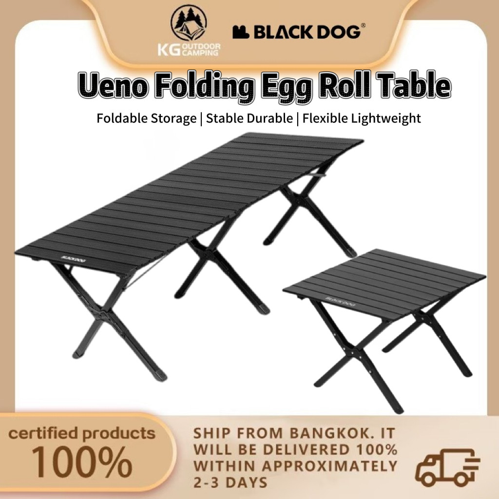 Blackdog Campingโต๊ะพับกลางแจ้งแบบพกพา ทำจากอะลูมิเนียมอัลลอยด์ เหมาะสำหรับแคมปิงและกิจกรรมกลางแจ้ง