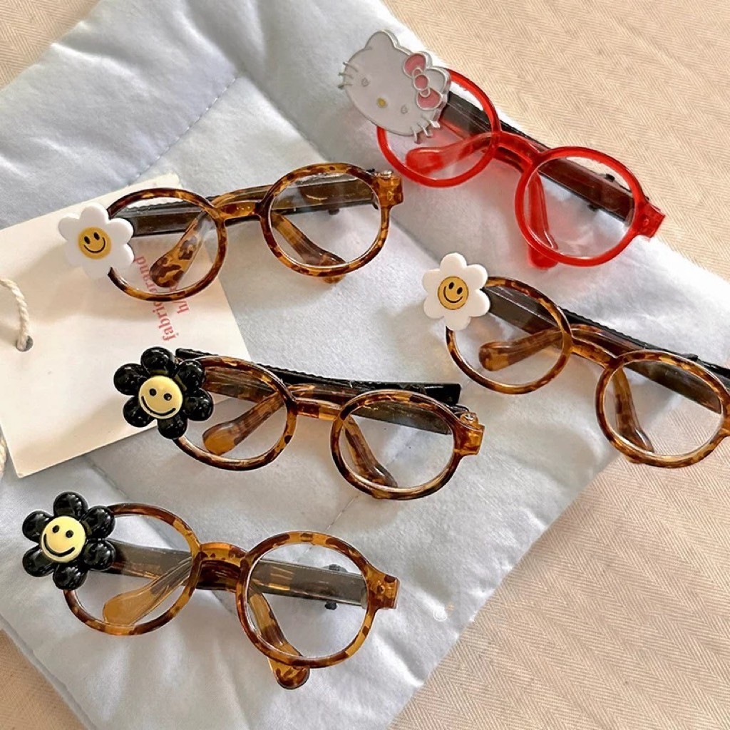 กิ๊บติดผมลายการ์ตูน ลายแว่นตายิ้ม เครื่องประดับผม แฟชั่นมาใหม่