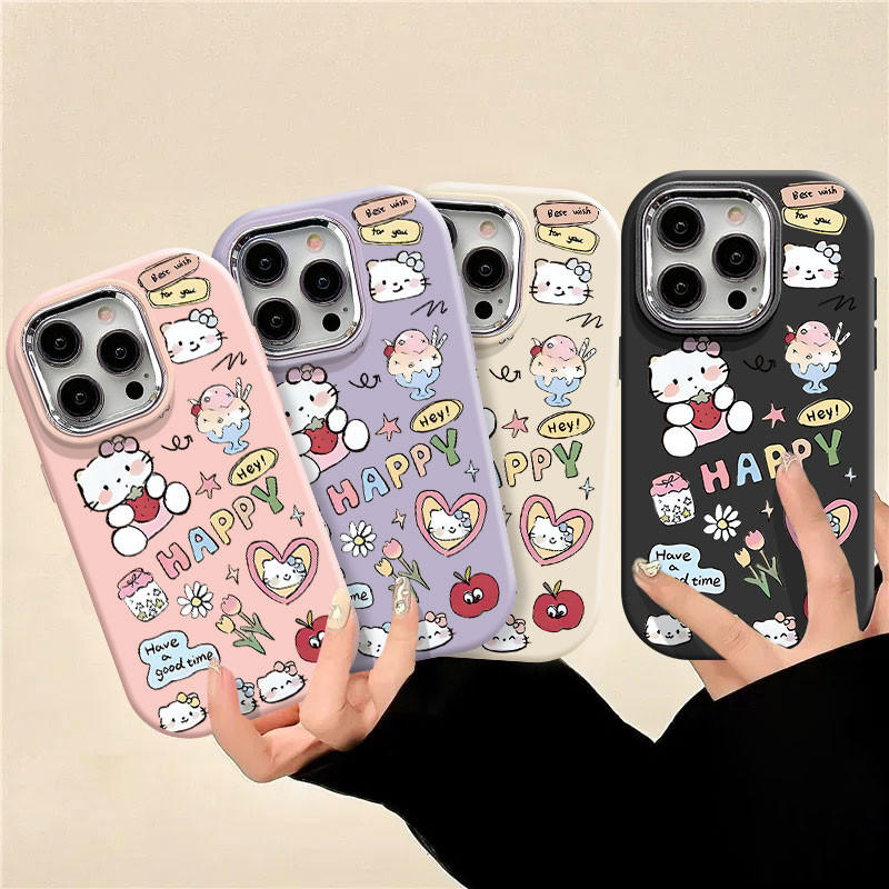 สตรอเบอร์รี่ไอศกรีม KT แมวสําหรับ Samsung A02 A03 A04E A03S A02S A04 A05 A05S A10 A10S M01S A11 A12 