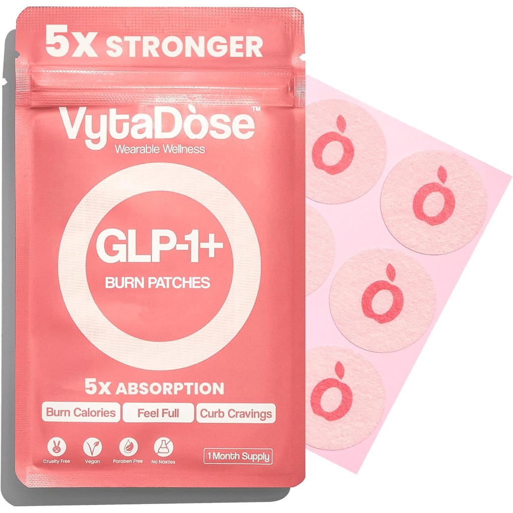 GLP1 Patches | 5X Stronger Formula | 12 Hour Extended Hunger Support |, Pomegranate, Green Tea, L-Gl