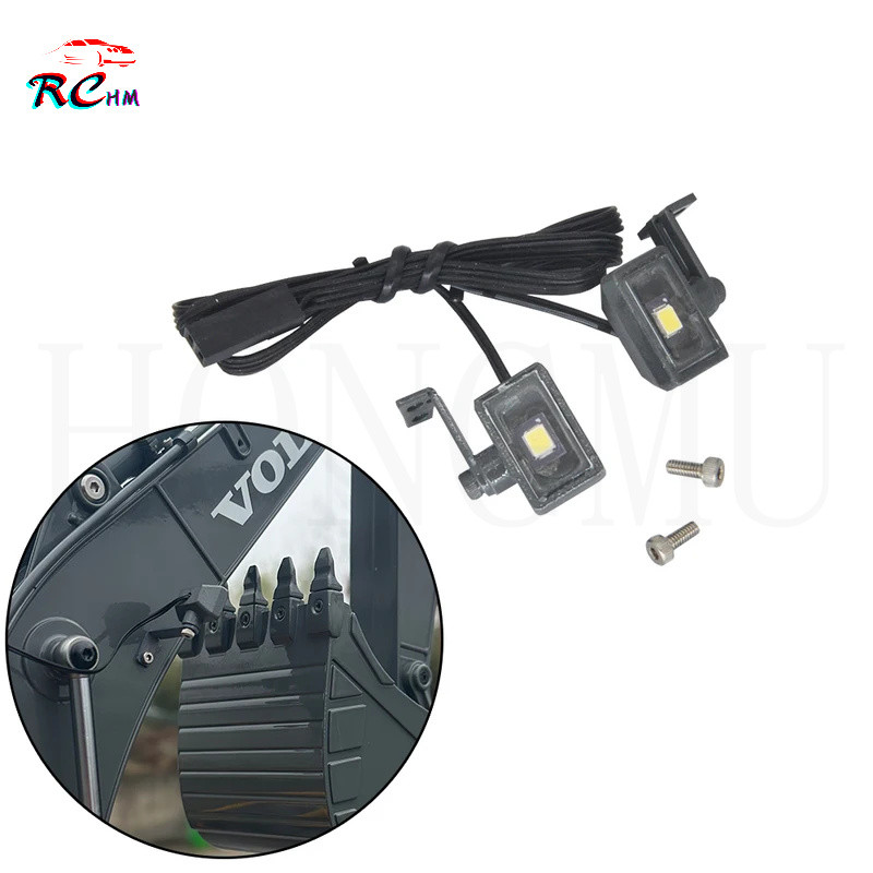 RC Excavator EC160E แขนอัพเกรดไฟ LED สีขาว 4 ~ 6V สําหรับ 1/14 HUINA LESU Double E E010 E111 รุ่น Ta