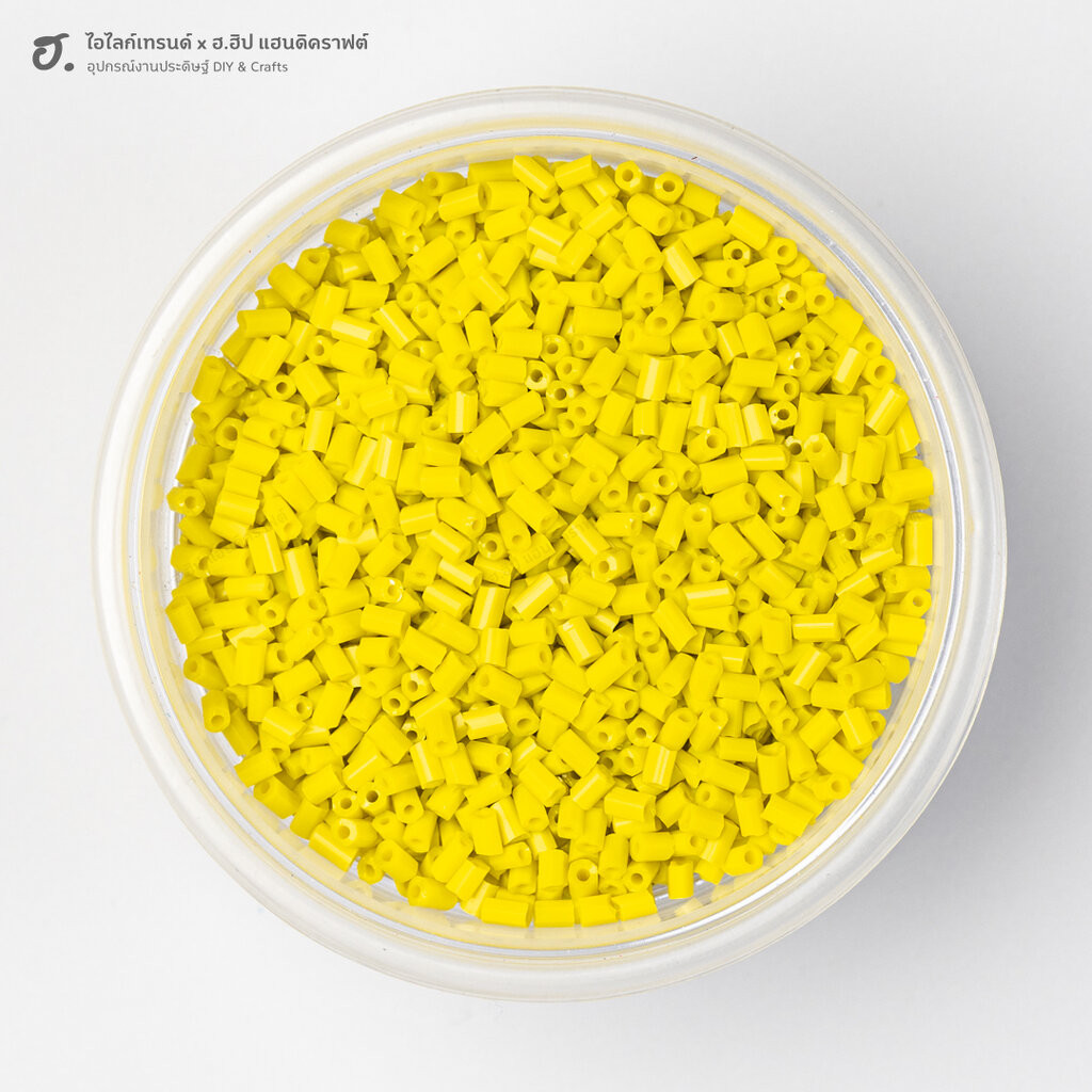 ลูกปัดปล้องสั้น สีเหลือง Lemon Zest