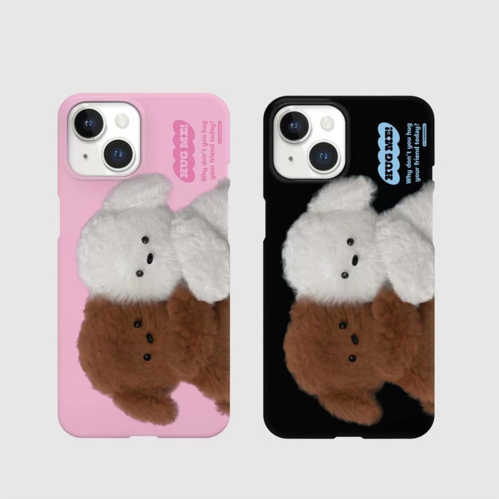 Ins ลมสองหมี Filin เคสโทรศัพท์มือถือ Apple 15p Xiaomi 14NOTE13/Mate60Pro เคสแข็ง soft caseiphone cas