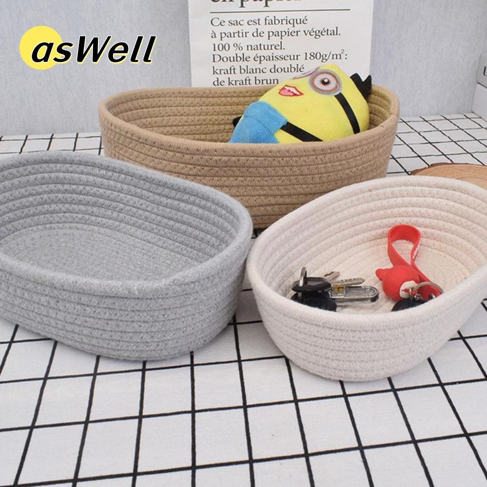 ASWELL เครื่องสําอางที่เก็บผู้หญิงขนมขบเคี้ยวของขวัญเชือกฝ้ายนอร์ดิก