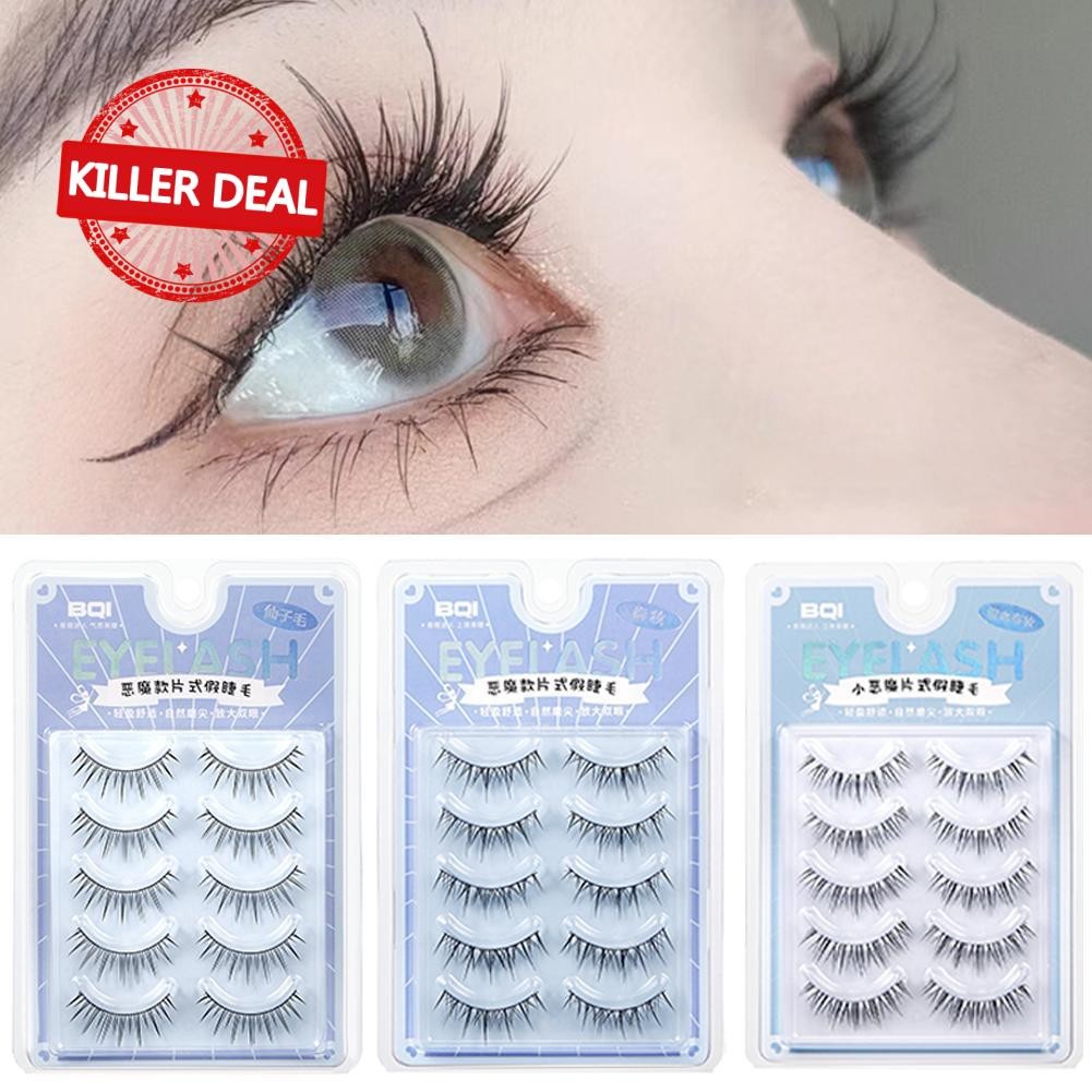 เกาหลีมังงะ Lashes ขนตาปลอมขนตาปลอมการ์ตูน Wispy Soft Natural Lash Eye O5j6