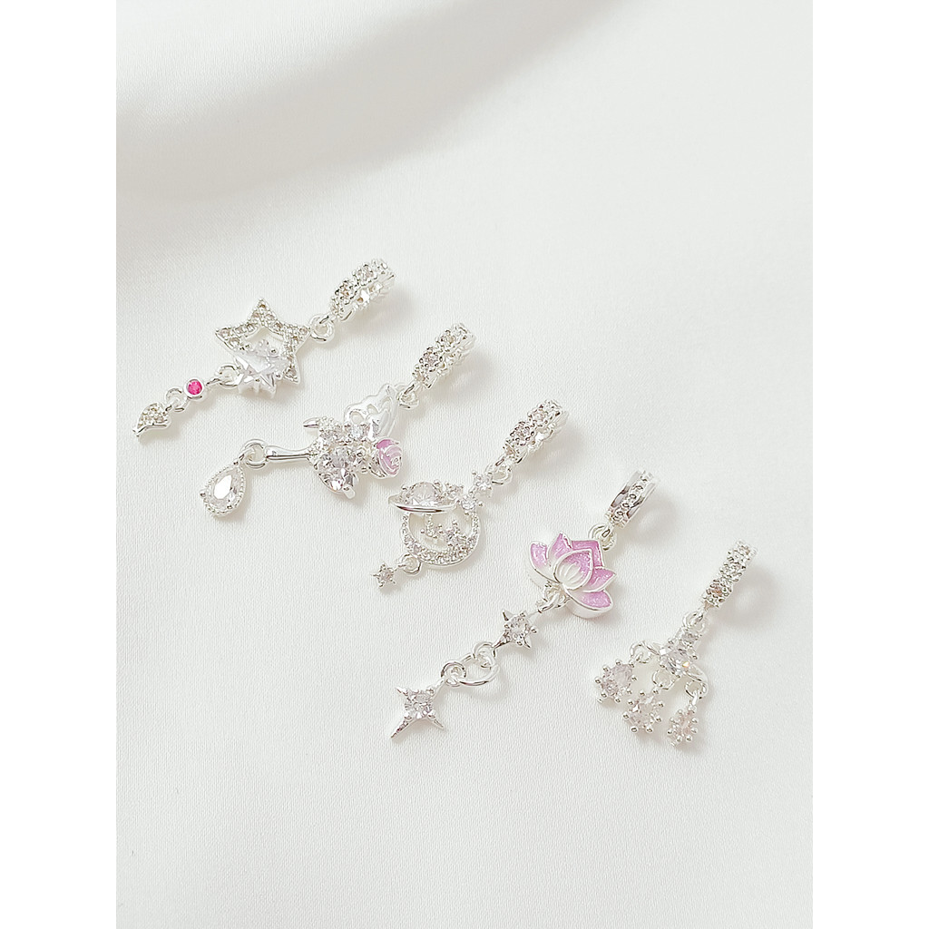 Spacer ลูกปัดสีการเก็บรักษา Star Moon Lotus