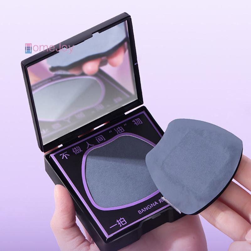 [HomeJoy-t] กระดาษซับน้ํามัน 150 แผ่นพร้อมเคสและแป้งพัฟแผ่นดูดซับน้ํามันถ่านไม้ไผ่หน้าแผ่นซับน้ํามัน