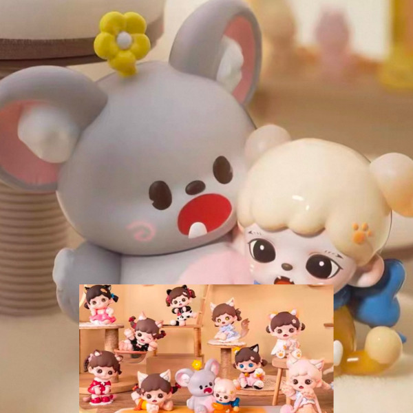 TNT SPACE Zorra Meow · Cat Face Mini Series Blind Box Doll Gift อินเทรนด์