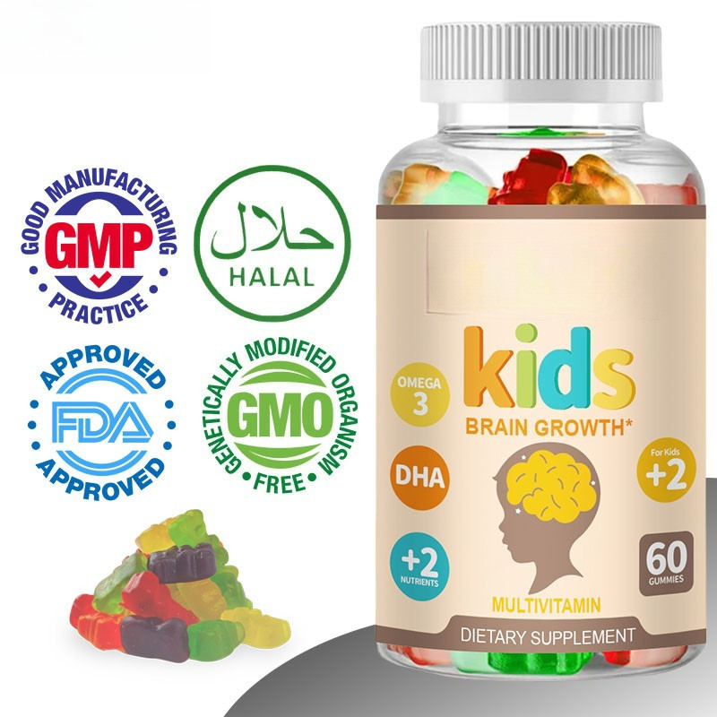 Kids Brain Growth Gummies – อาจส่งเสริมการพัฒนาสมองให้เหมาะสม วิตามินรวมโอเมก้า 3 DHA