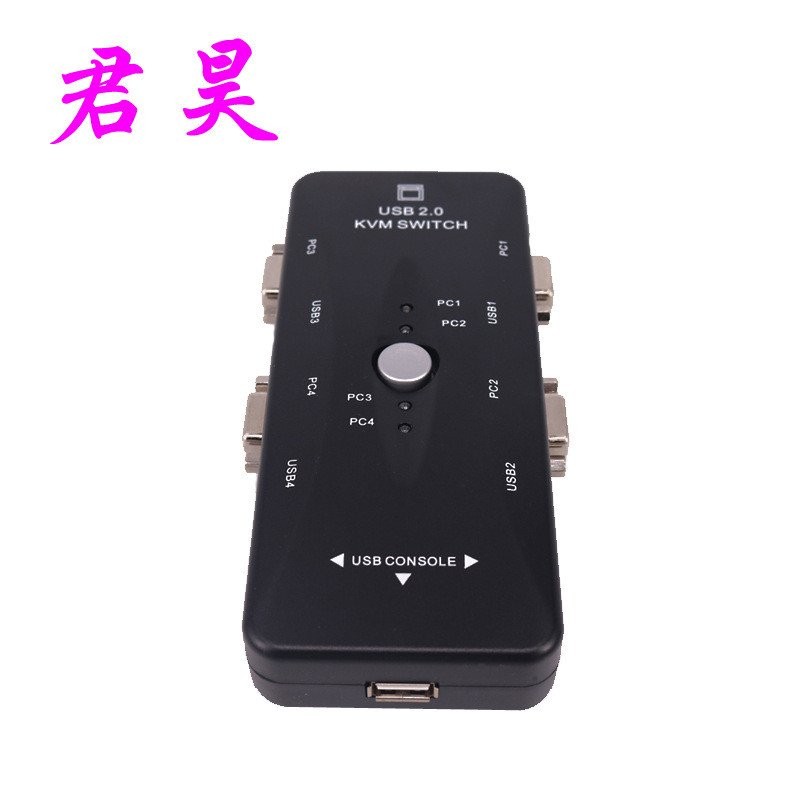 1 Switcher Converter 4-Port KVM Out USBVGA คู่มือคอมพิวเตอร์ 4 พอร์ตอินพุต KVM Switcher Switcher