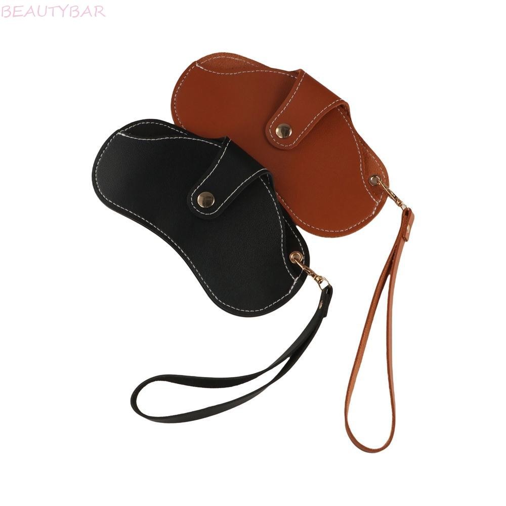 BEAUTYBAR8 แว่นตาป้องกัน UV กันแดดพร้อมสายคล้องคอและกระเป๋าเก็บแว่นตาPU สไตล์เรียบหรูสำหรับผู้หญิง