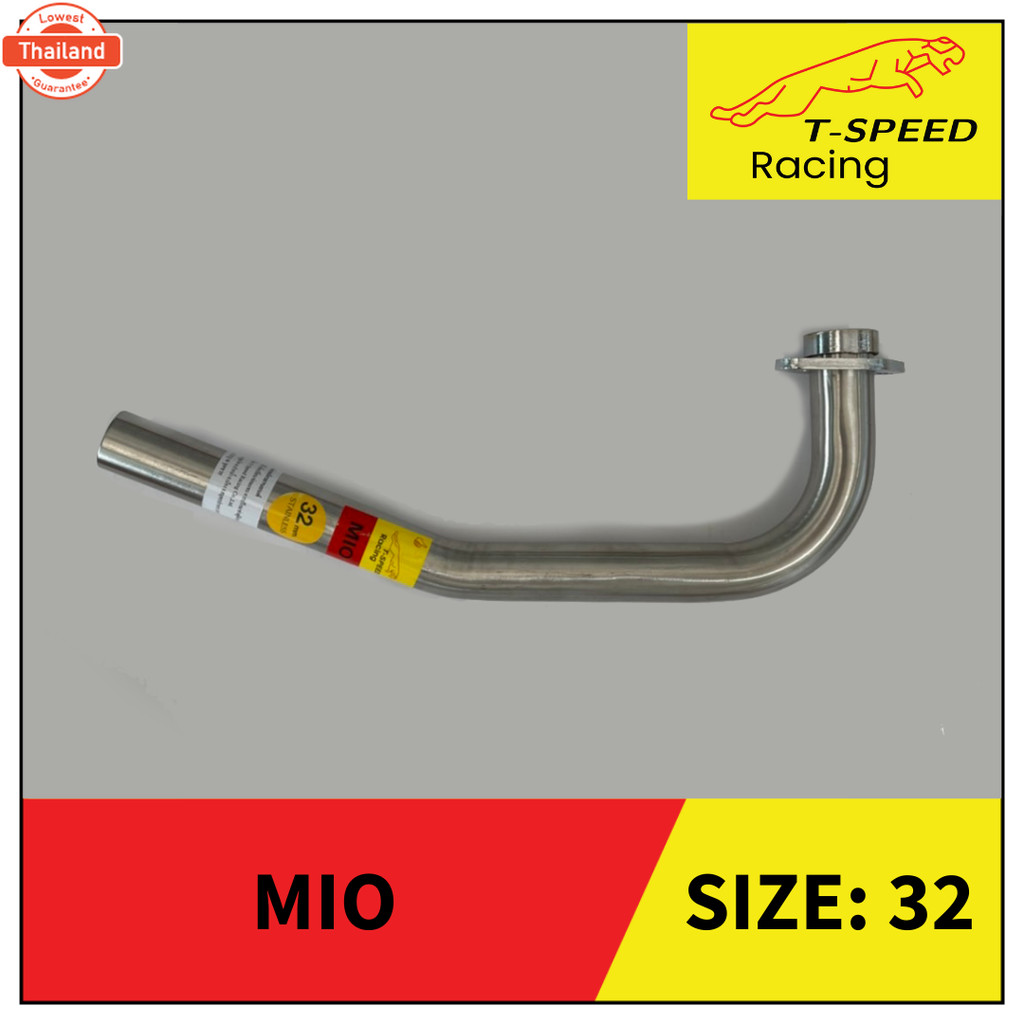 คอท่อ Yamaha Mio Fino คาร์ู ตัวเก่า  Stainless steel แท้ เกรด 304 หนา: 1.2 มิลลิเมตร  มีขนาดให้เลือก