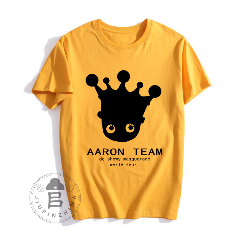 เสื้อยืดแขนสั้น Aaron Kwok เสื้อผ้าสำหรับแฟนคลับ ออกแบบมาในสไตล์คอนเสิร์ต