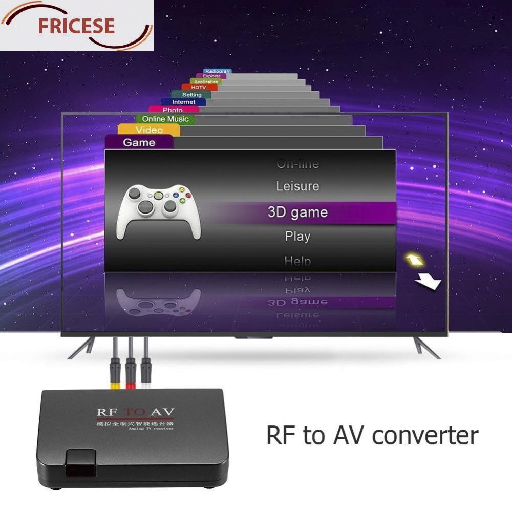 RF เป็น AV Analog TV Receiver Converter Modulator Adapter พร้อมสาย AV (US) [Fricese.th]