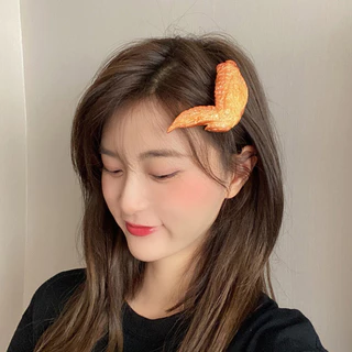 ของเล่นอาหารจำลอง 3D ไก่ทอด และเครื่องประดับผม