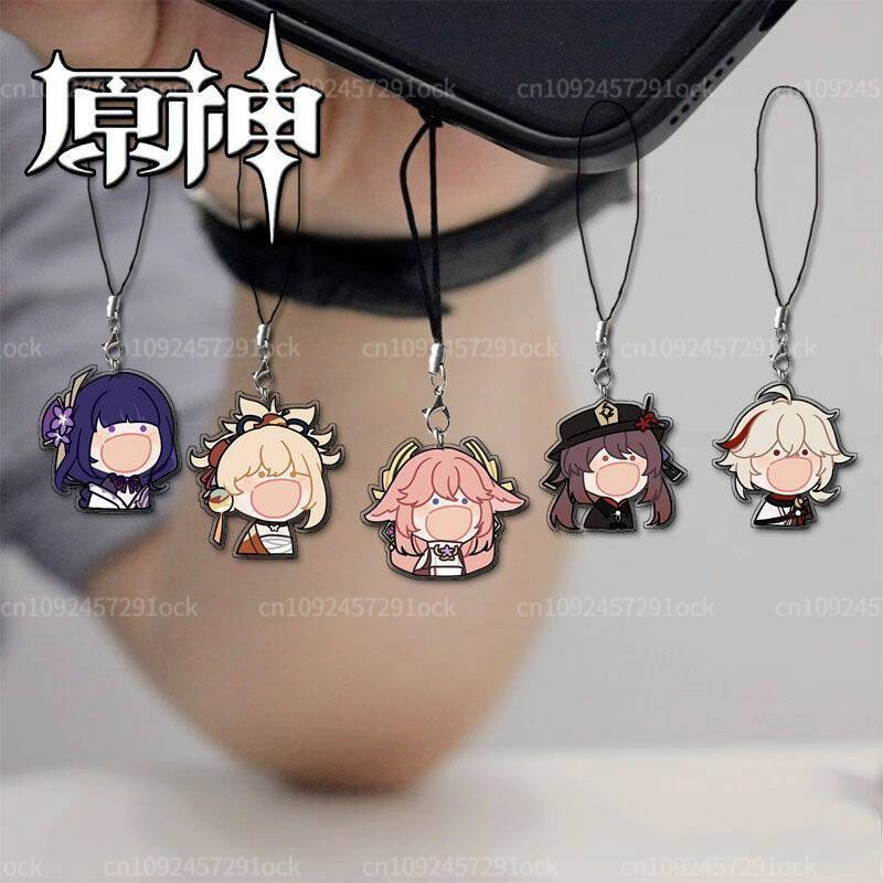 Genshin Impact เปิดปากสไตล์ Yae Miko Yoimiya Kaedehara Kazuha Hutao Raiden Shogun พวงกุญแจอะคริลิค