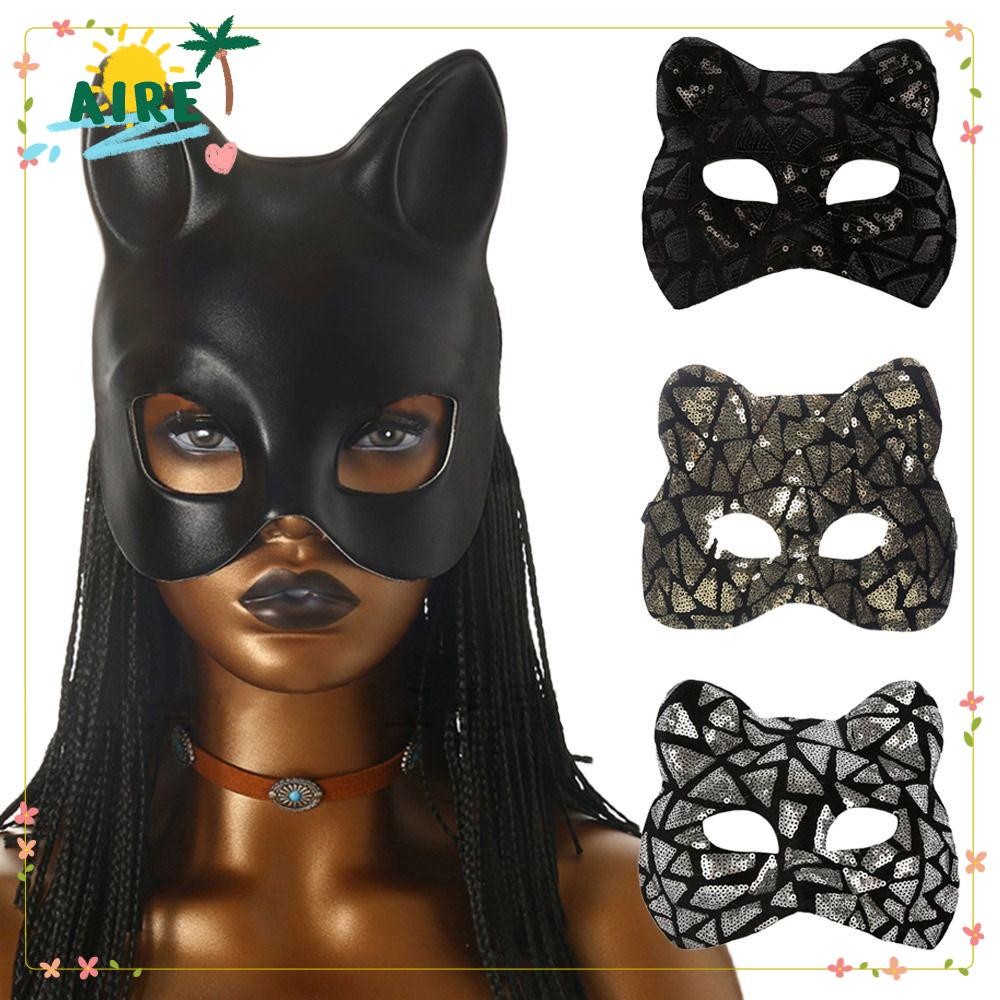 AIRE Cat Girl , Venetian Party EVA Masquerade , Party Makeup Ball Half Face Mardi Gras
