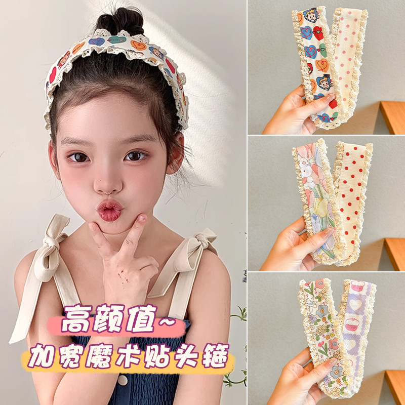 แถบคาดศีรษะติดหนึบ มีการปักลายดอกไม้ พร้อมวีลโคร และส่วนผสมพิเศษสำหรับความเหนียว ราคา ถูกที่สุด ดีลบีเคเค แกลเลอรีภาพที่ 5