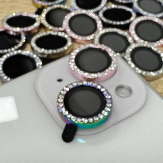 ฟิล์มป้องกันเลนส์กล้องขอบเพชร For iPhone 16 15 13 14 12 Pro Max 12 Pro Max 11 11Pro Max 14Plus MINI ฟิล์มกันรอยเลนส์
