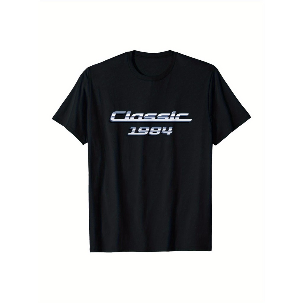 KATUN 1984 Classic-41th Birthday T-Shirt - Cotton, Black Short Sleeve, Gift 2025 Family & Friends