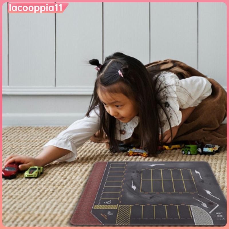 [lacooppia11] 1/64 Scale Parking Lot Car Scene Mat Underground Garage Nonslip Diorama Layout