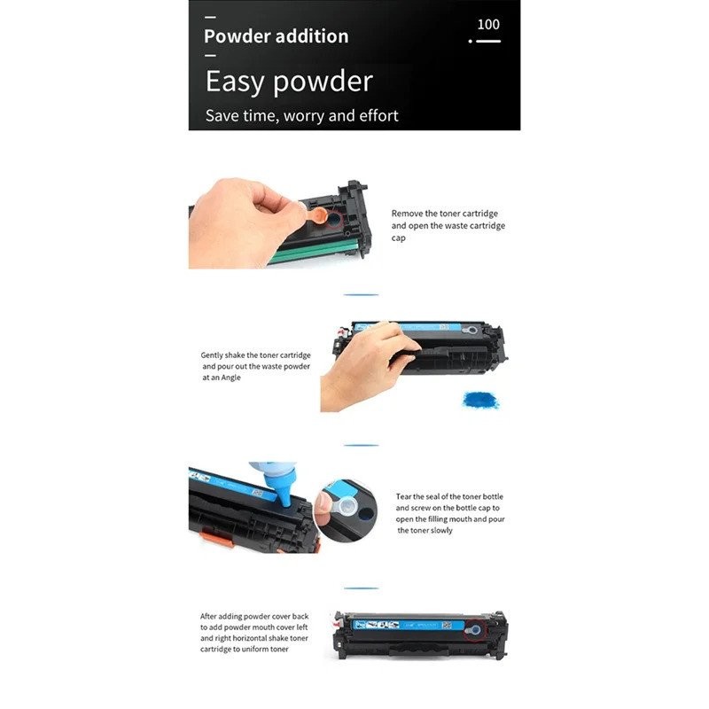 คุณภาพที่เหนือกว่า-ตลับหมึกใช้งานร่วมกับ HP 414A แบบพกพาชิปสําหรับ HP สี Laserjet Pro MFP M454/454Dn