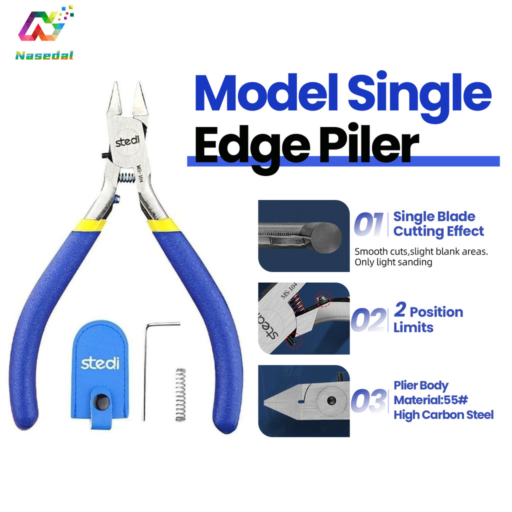 Stedi คีมตัดขอบเดี่ยวสําหรับกันดั้มรุ่น Nipper ทหารเครื่องมือประกอบ Gunpla เครื่องตัด MS-104 ปากน้ํา Plier ชุดเครื่องมือ