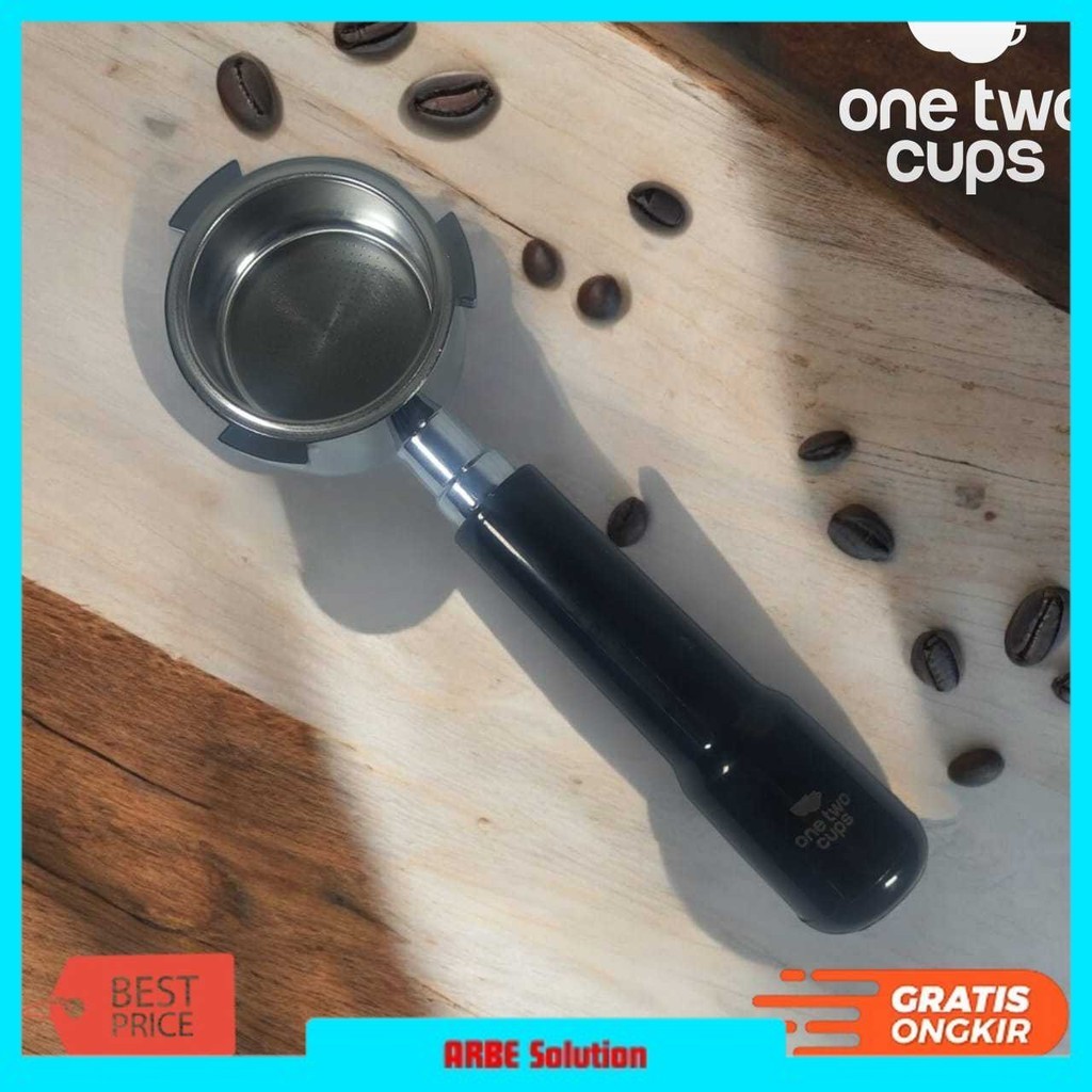 One Two Cups Bottomless Naked Portafilter Stainless 51mm for DeLonghi