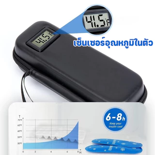 COD ถุงเก็บความเย็นแบบพกพา พร้อมจอแสดงผลอุณหภูมิ เวลาเก็บรักษา 8-12 ชั่วโมง เหมาะสำหรับการเดินทางกลางแจ้ง