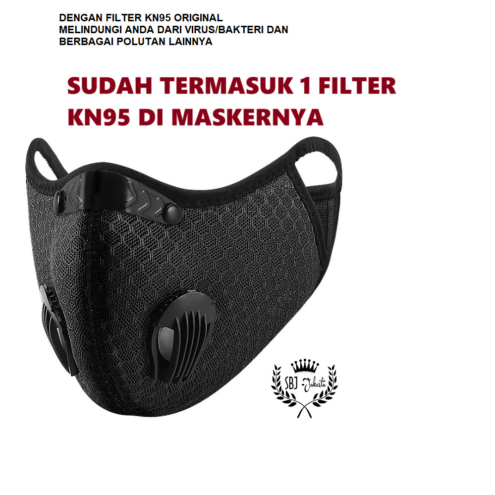 หน้ากากมอเตอร์ไซค์ยอดเขาพูดหนาพรีเมี่ยมพร้อมหน้ากากขี่กรอง KN95