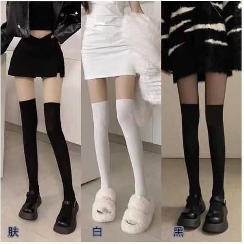 Pantyhose Stocking Overknee Socks ถุงเท้า 2 โทน - Ratu Stocking