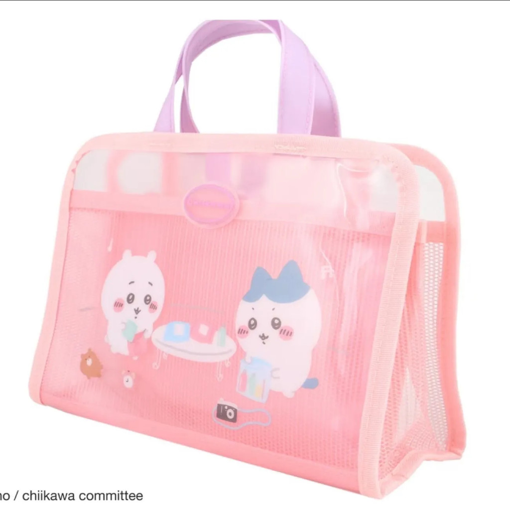 [คลังสินค้าพร้อม] Japan chikawa chikawa pvc กระเป๋าเครื่องสําอางแบบพกพาการ์ตูน Uzachi Wash Storage B